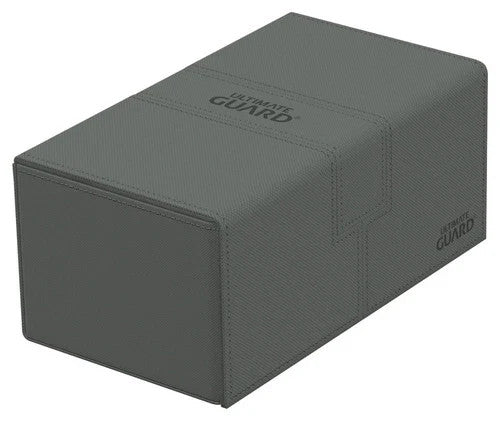 Brand New Ultimate Guard Twin Flip n Tray 200 Grey Xenoskin Deck Case