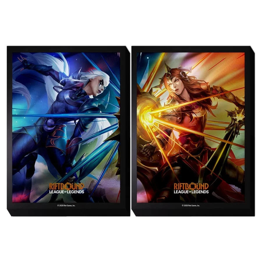 RIFTBOUND: LEAGUE OF LEGENDS TCG VENDETTA ART DIANA VS LEONA SLEEVES 100CT