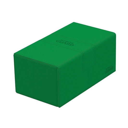 Brand New Ultimate Guard Twin Flip n Tray 200 Green Xenoskin Deck Case