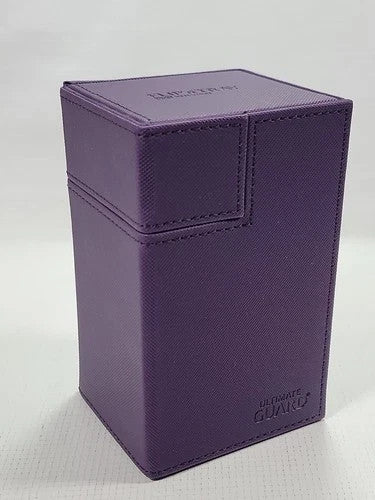 Brand New Ultimate Guard Twin Flip n Tray 200 Purple Xenoskin Deck Case