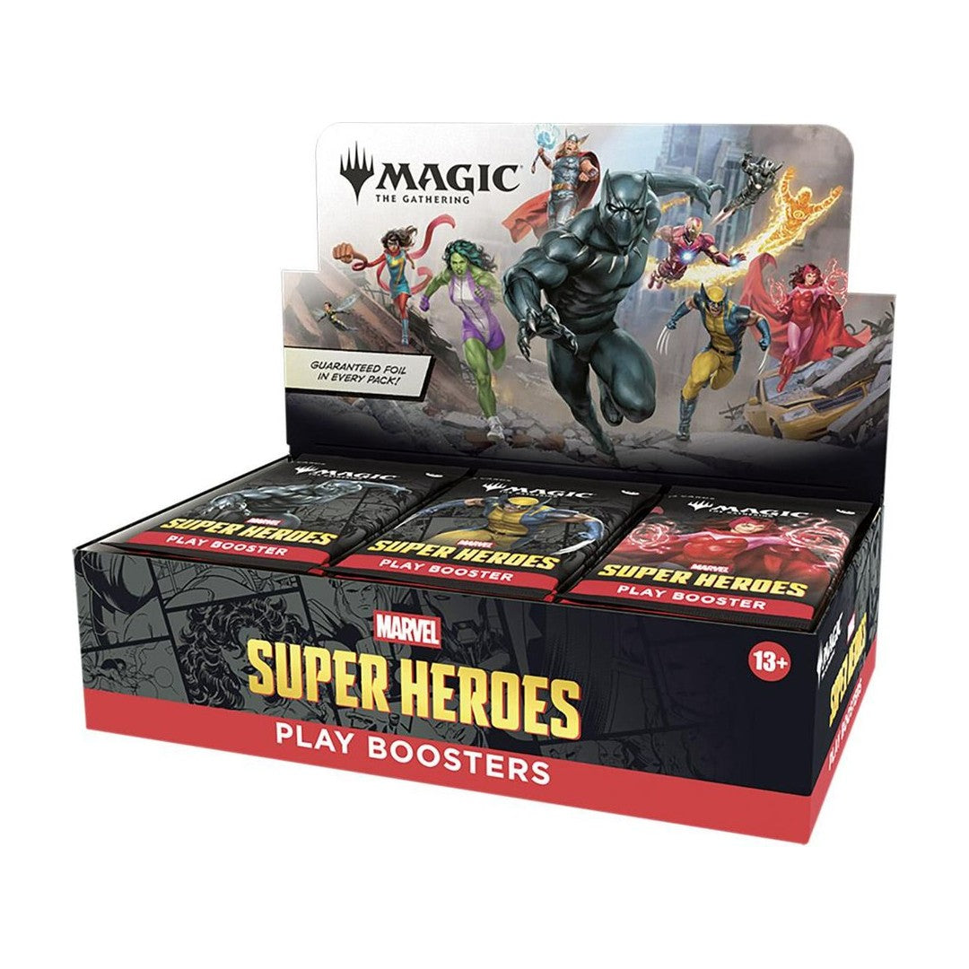 Magic: The Gathering Marvel Super Heroes Play Booster Display